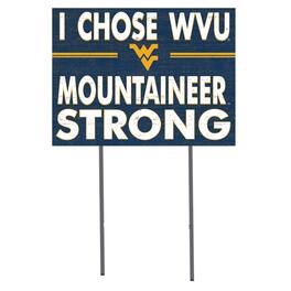 Jardine - West Virginia Mountaineers 18'' x 24'' I Chose Lawn Sign - Navy