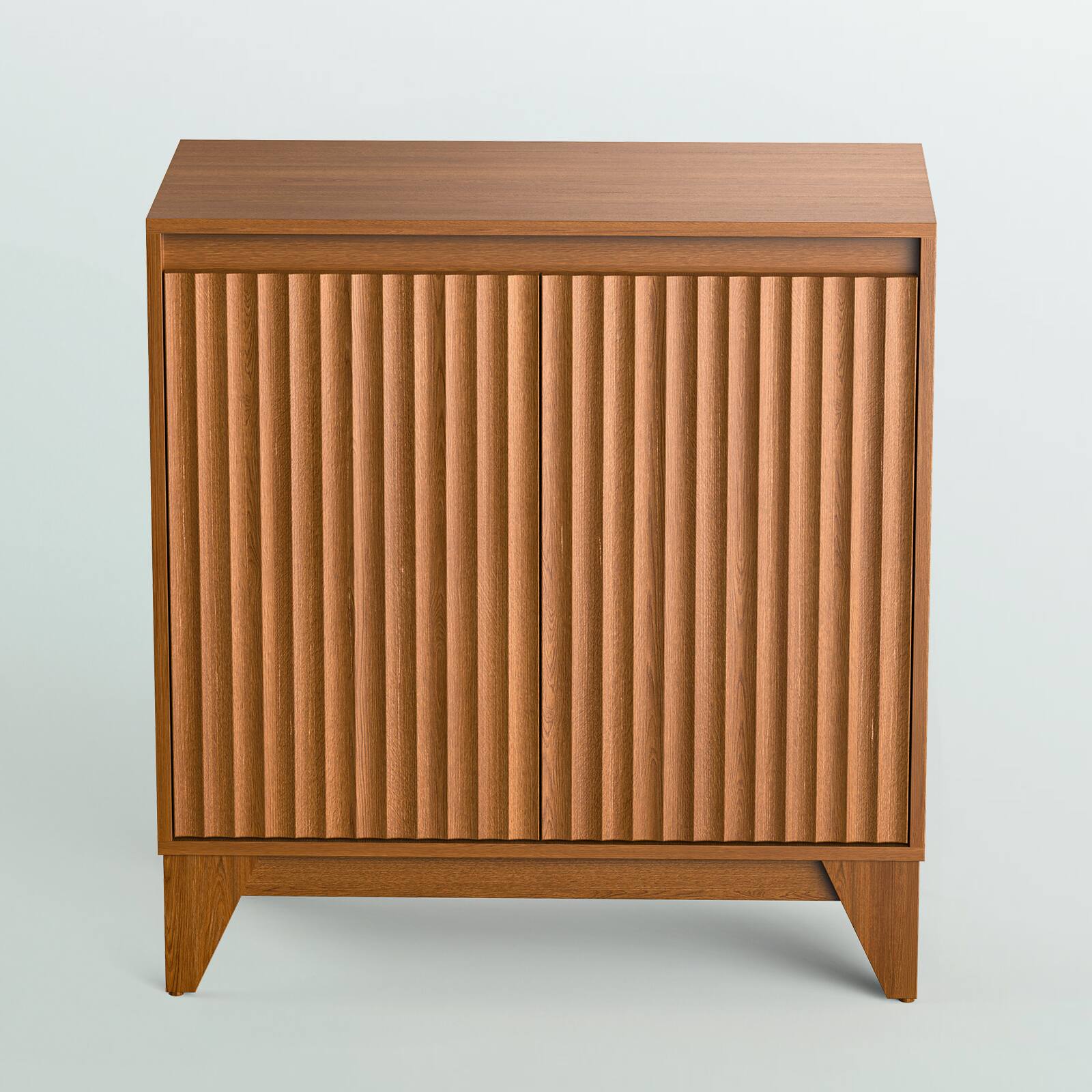 Alt View 6. Koligey - 32" Tall 2 - Door Accent Cabinet With Adjustable Shelf - light walnut.