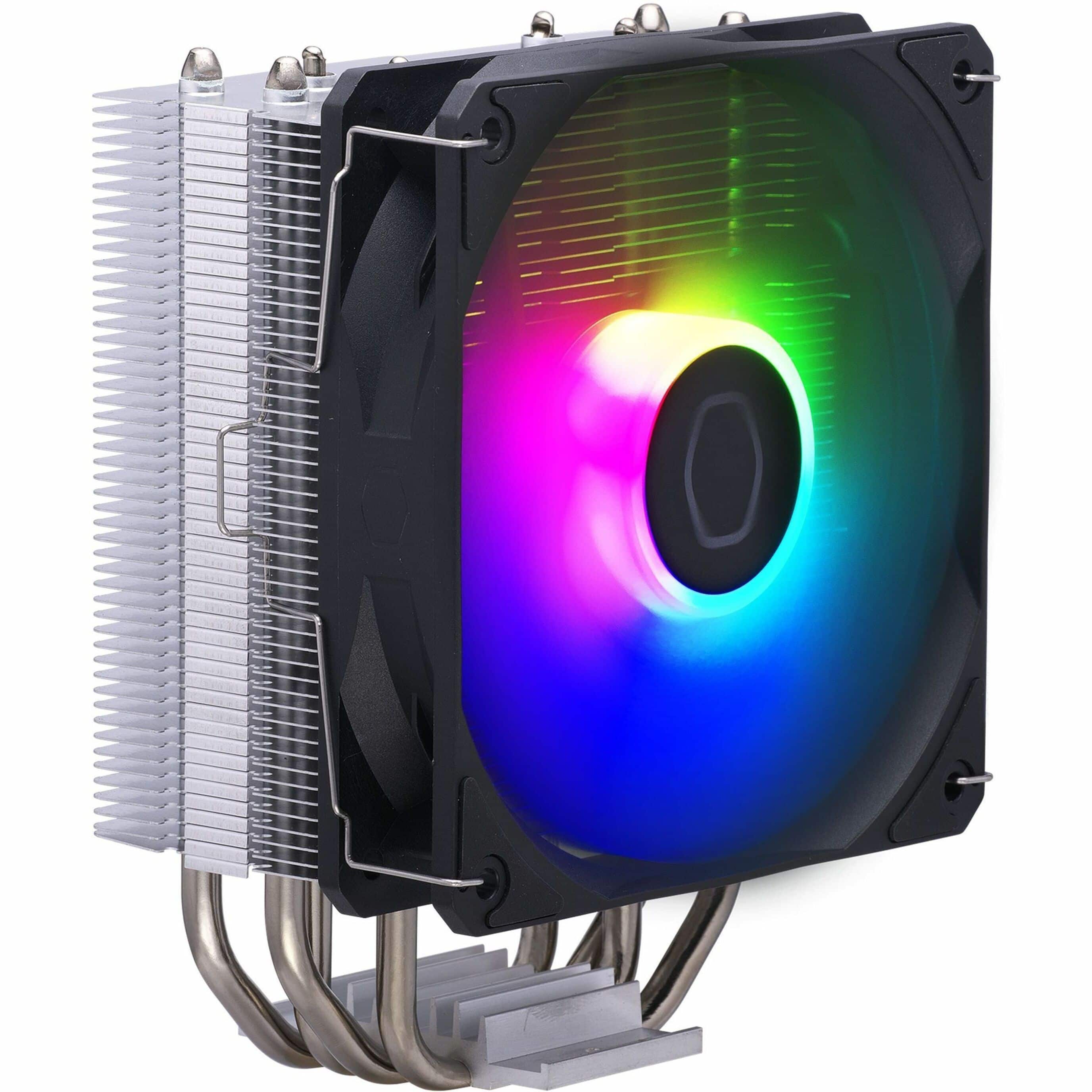 Cooler Master - Hyper 212 Spectrum V3 ARGB 12mm Computer Cooling Fan/Heatsink Fan with RGB Controller (1-Pack) - Silver