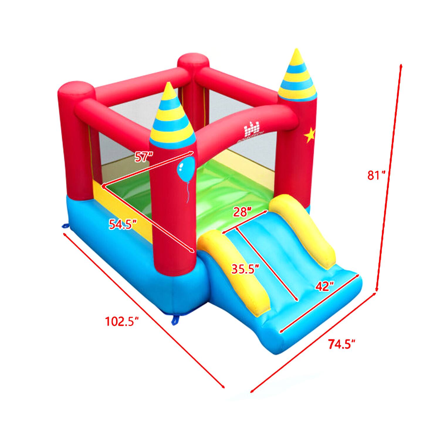 57" 81" 54.5" 28" 35.5" 42" 102.5" 74.5"