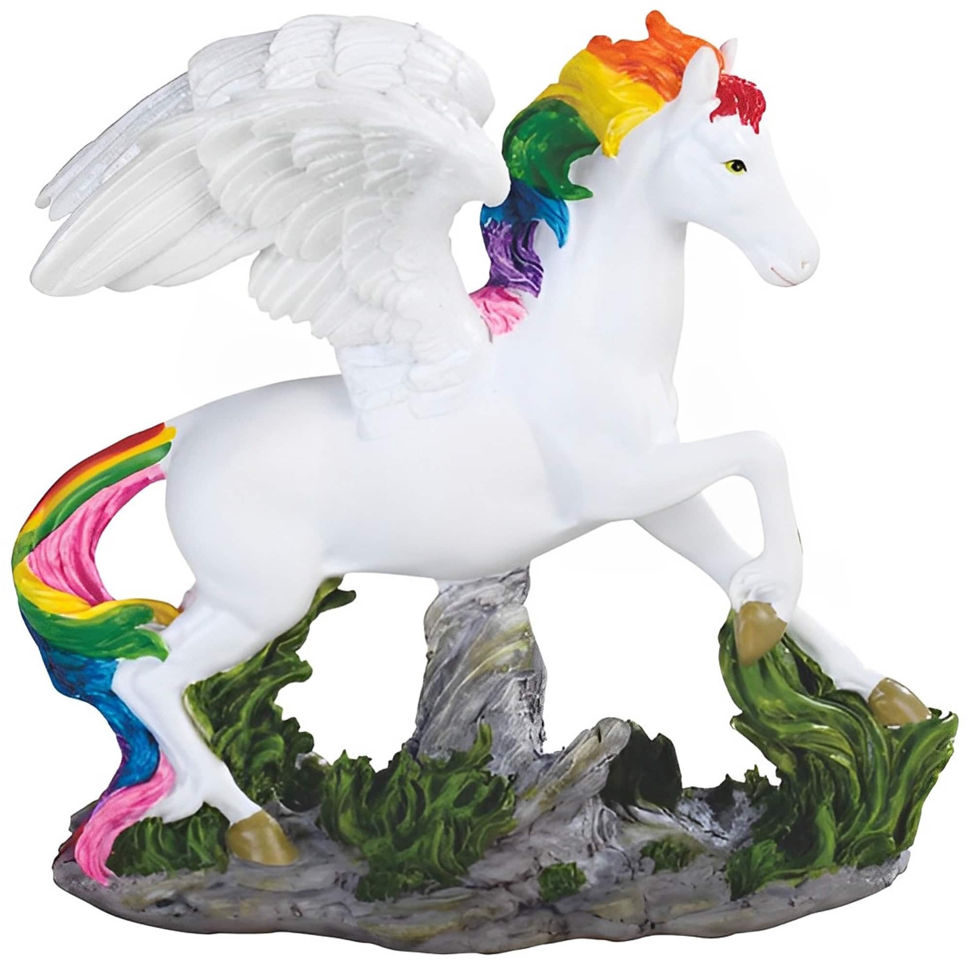 FC Design - 5.5"W Pegasus with Mane Unicorn Figurine Statue Office Desk Tabletop Home Decor Gift - Multi-Color