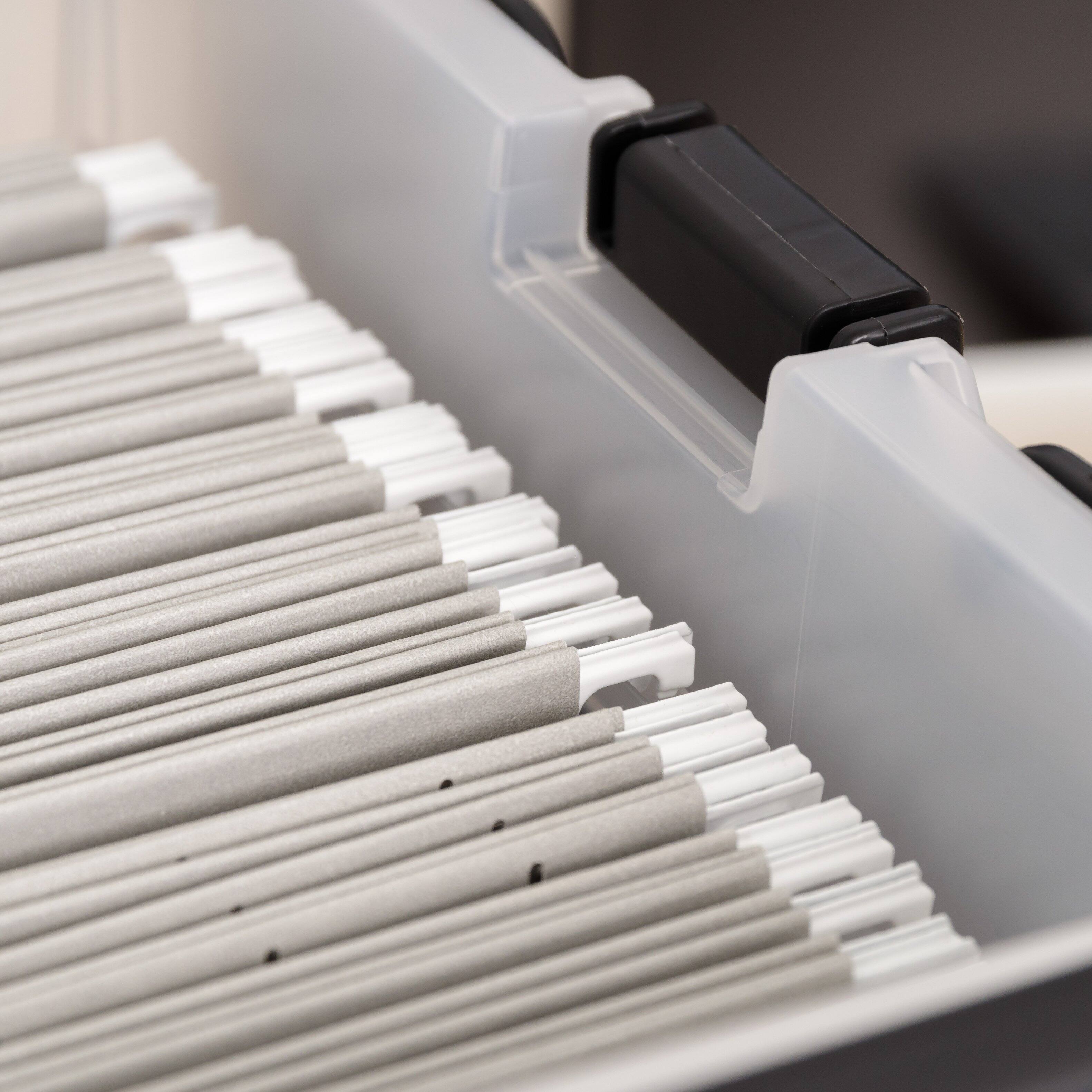 Alt View 7. IRIS USA - IRIS USA Portable Letter Size File Box with Handle for Hanging Folders.