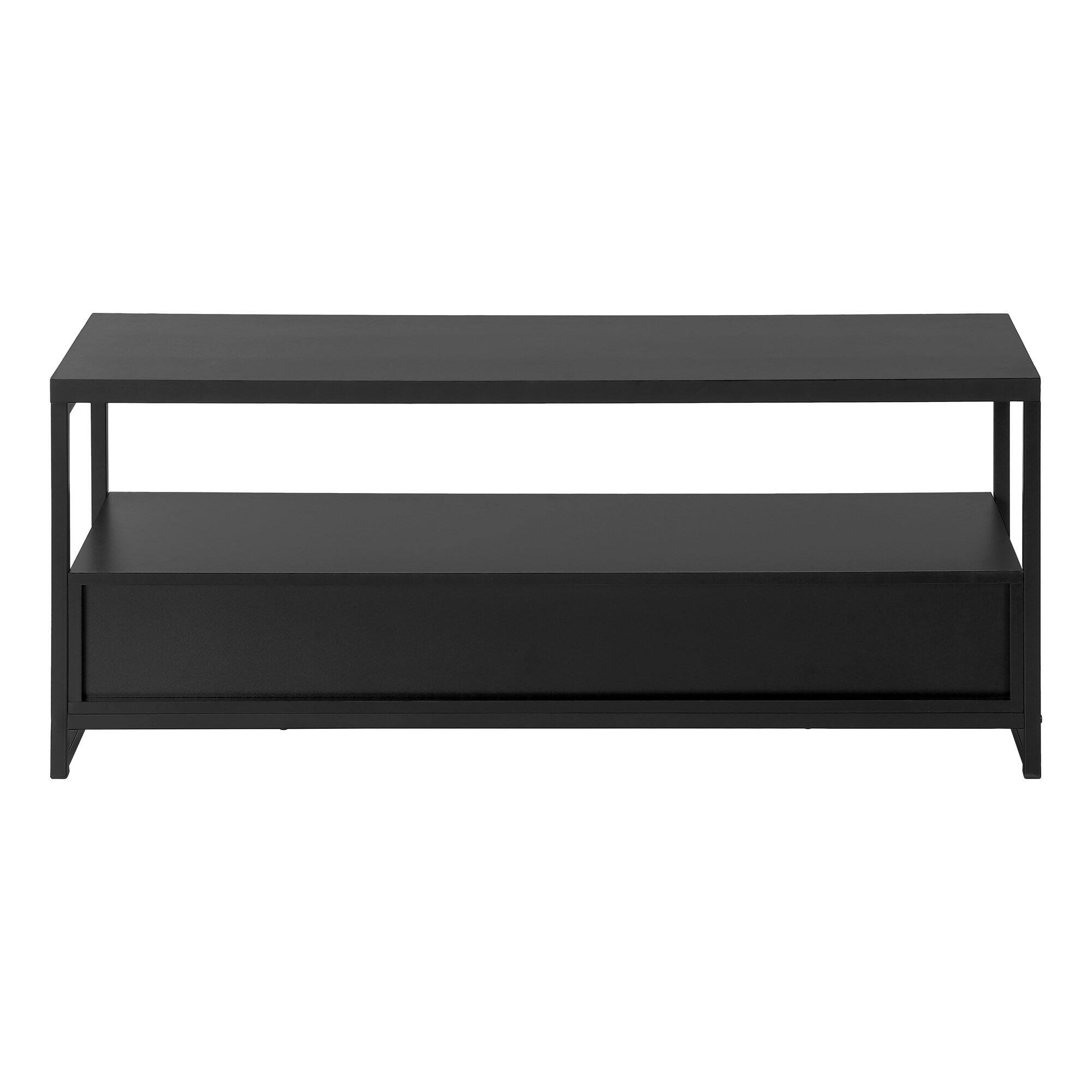 Alt View 7. Spaco - Spaco TV Stand for TVs Up to 55 Inch, 48” Modern Media Console with Metal Frame, 2 Storage Drawers, Compact Design - Wood.