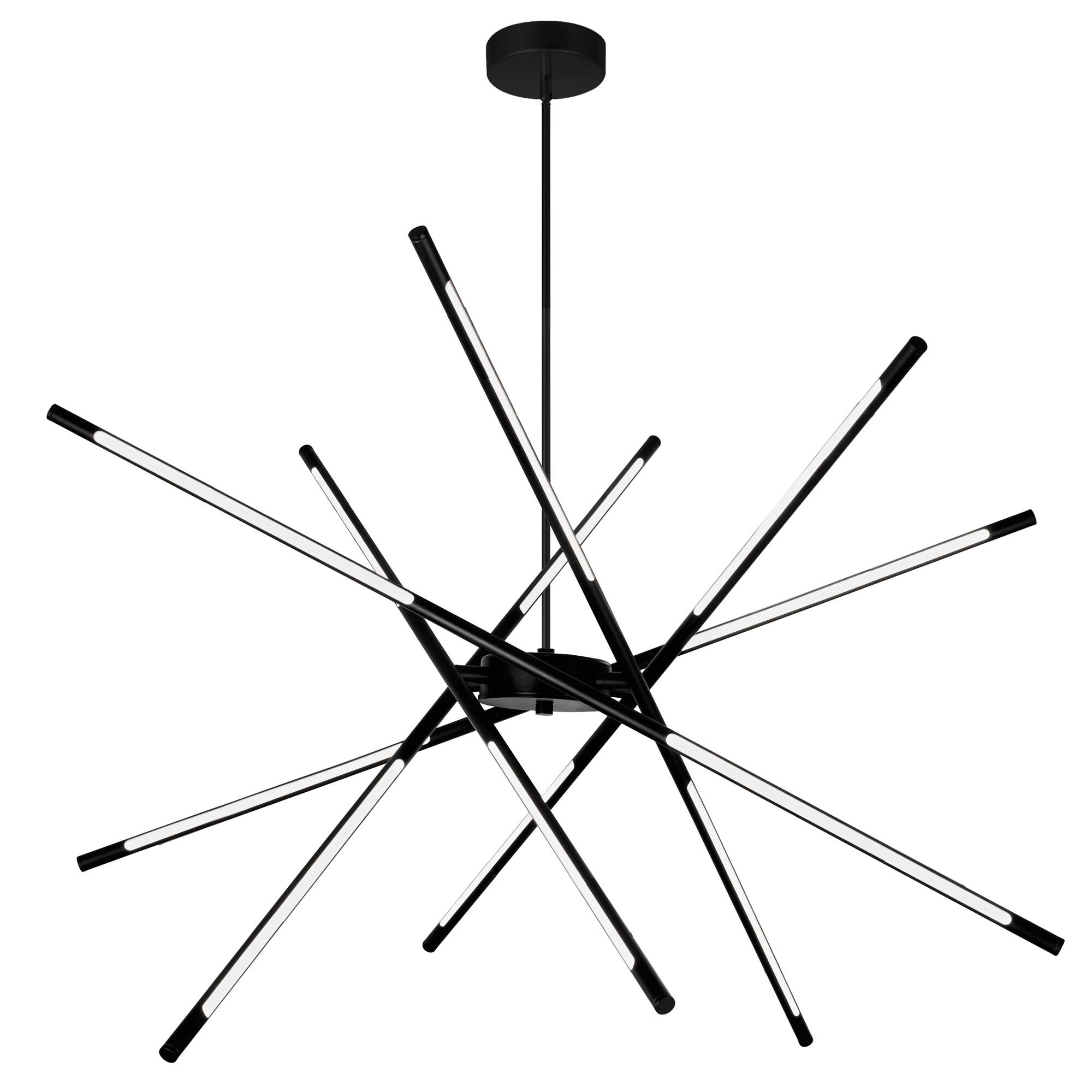 Alt View 2. CWI Lighting - Oskil LED Integrated Chandelier With Black Finish - Black.