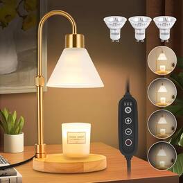 Luckbyte - Adjustable Candle Warmer Lamp with Timer Dimmer, 3 Bulbs Included
