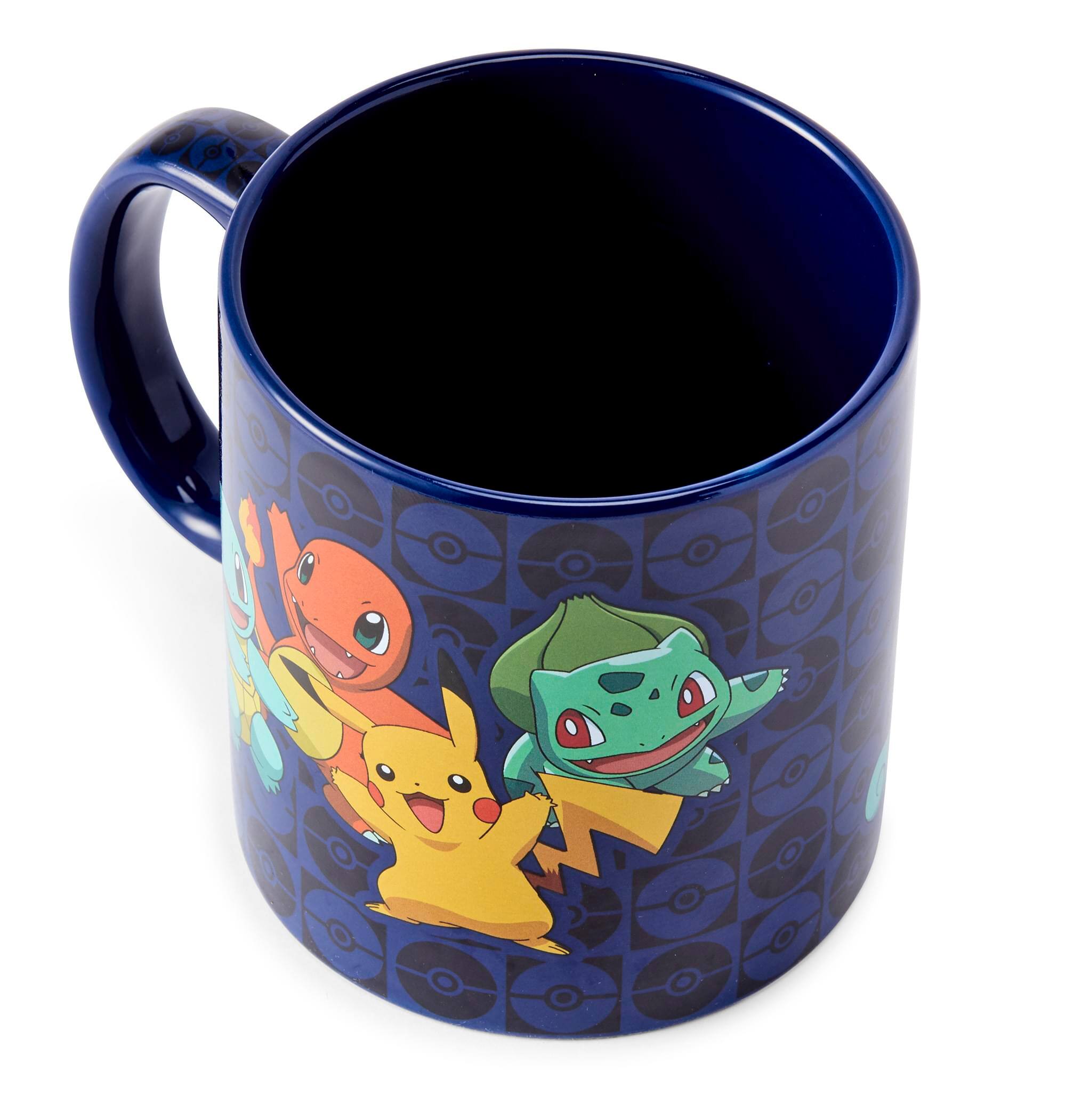 Alt View 2. Pokémon - Pokémon Original Generation One Starters Coffee Mug | Features Pikachu & More - Blue.