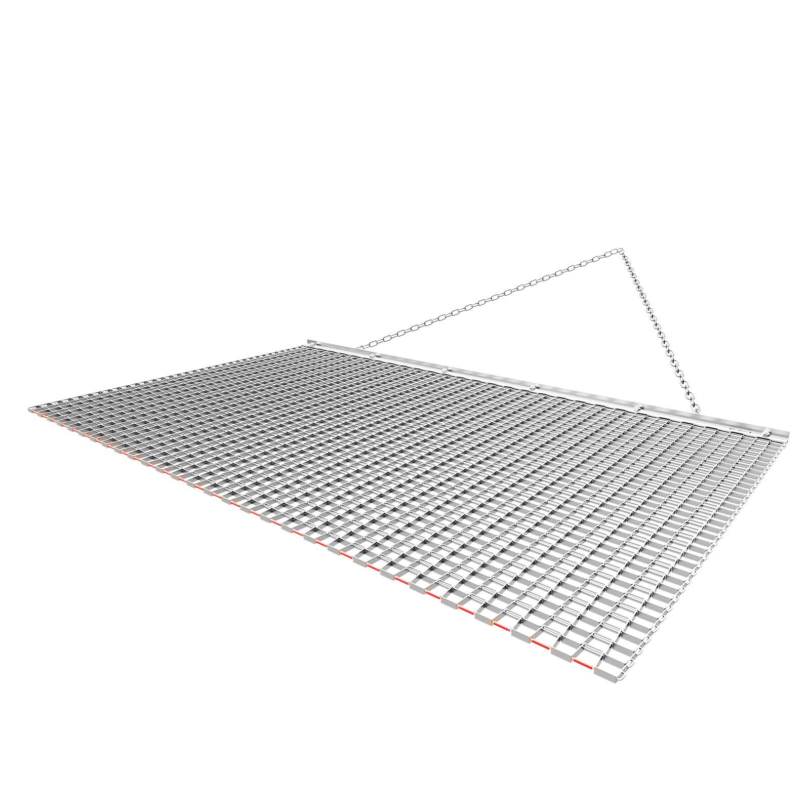 Alt View 5. VEVOR - Drag Harrow, 6 x 3 ft, High-Efficiency Chain Harrow Rake, ATVs UTVs Tractors Attachments, Durable Galvanized Steel - Silver.