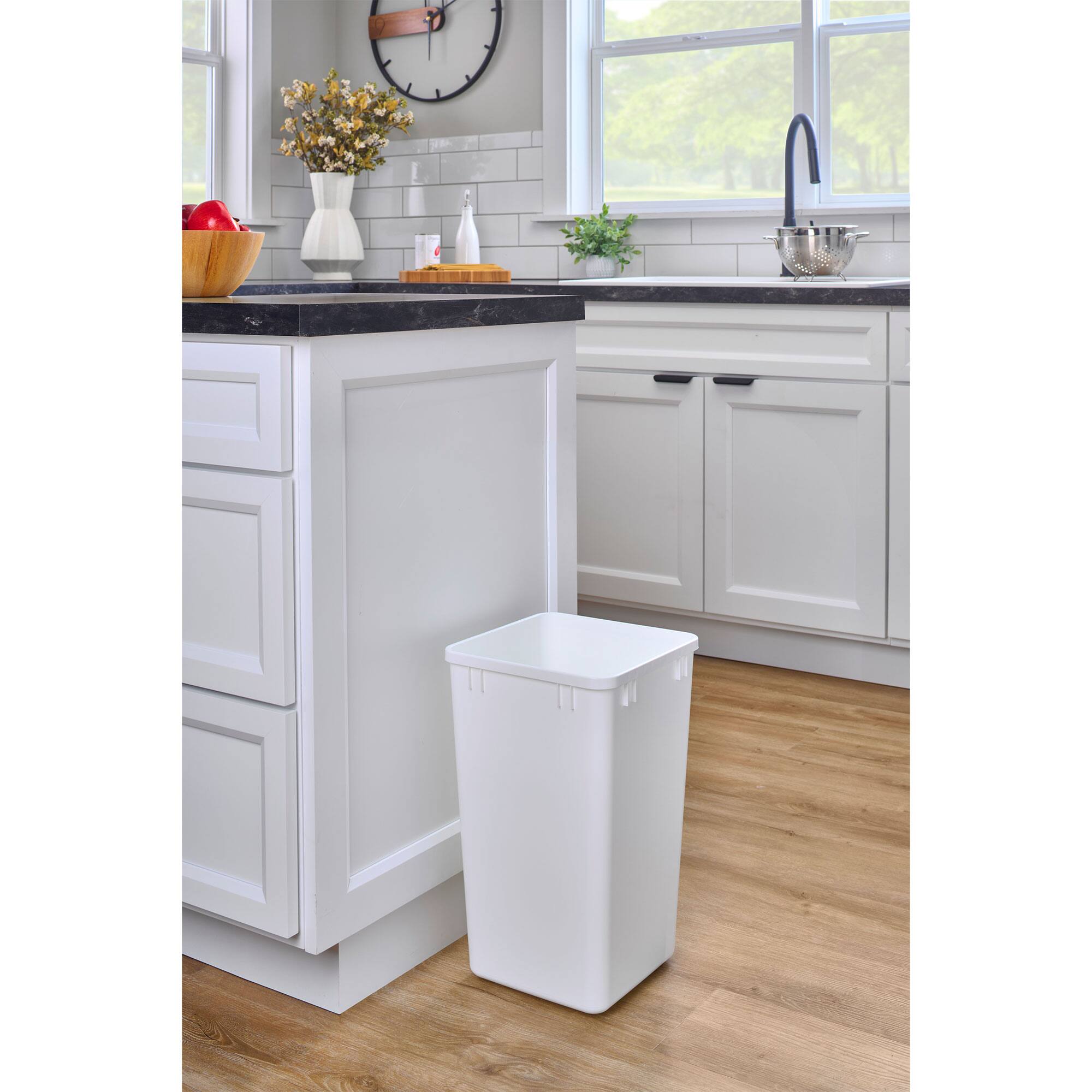 Alt View 1. Rev-A-Shelf - Rev-A-Shelf Polymer Replacement 27 qt. Trash Bin, White, 2 Pack, RV-1024-11-2 - White.
