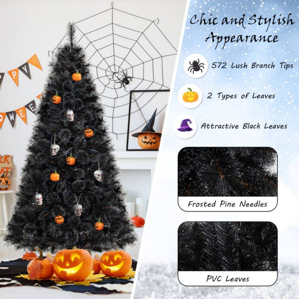 Chic and Stylish Appearance

- 572 Lush Branch Tips
- 2 Types of Leaves
- Attractive Black Leaves
- Frosted Pine Needles
- PVC Leaves