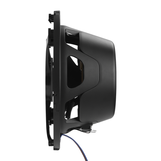 Left. JBL - JBL CLUB82 8" (200mm) two-way marine audio multi-element speaker     150W – white/Gray Grills included - Black.