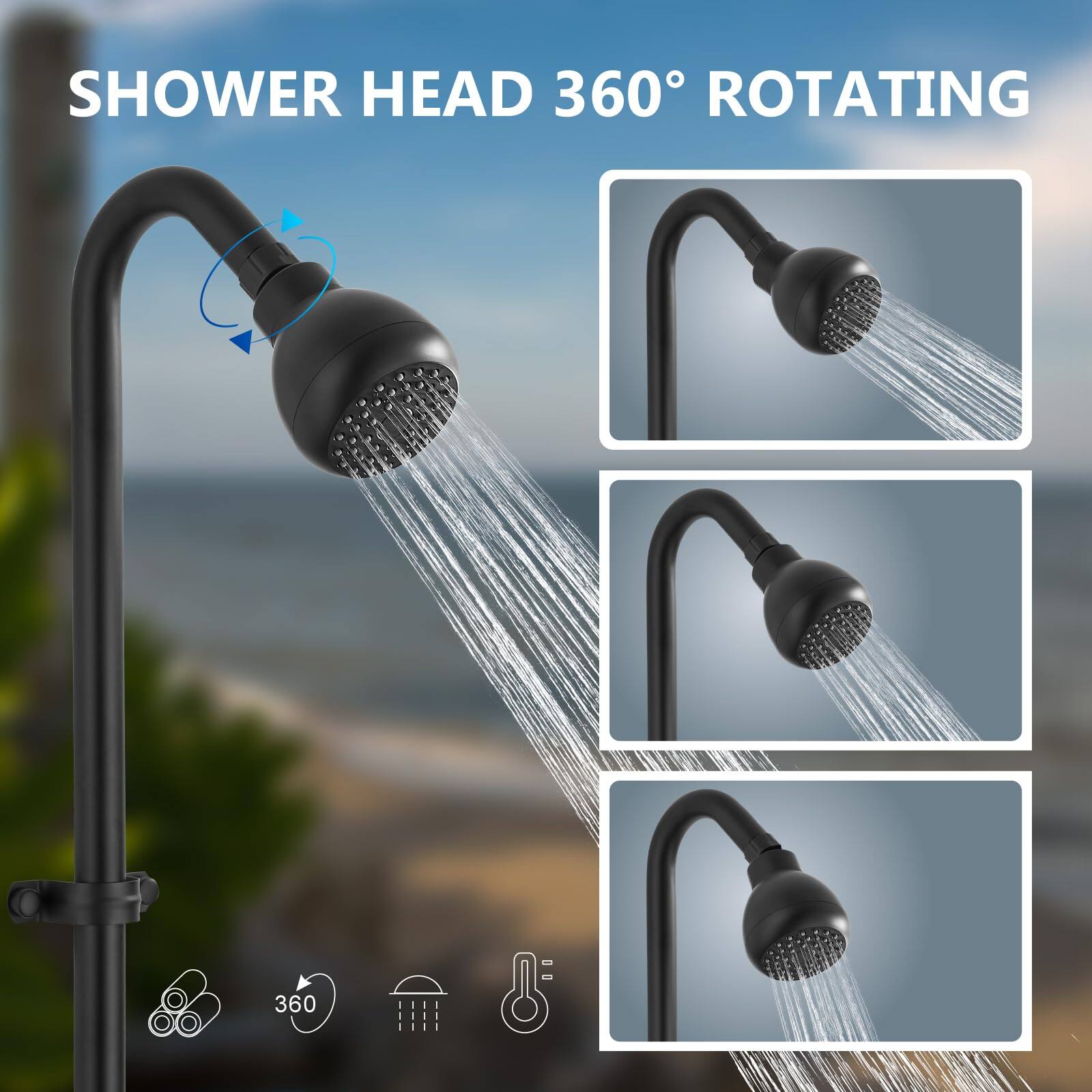 SHOWER HEAD 360° ROTATING