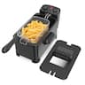 Costway - 3 Liter Electric Deep Fryer 1700W Oil Fryer with Detachable Frying Basket - Black