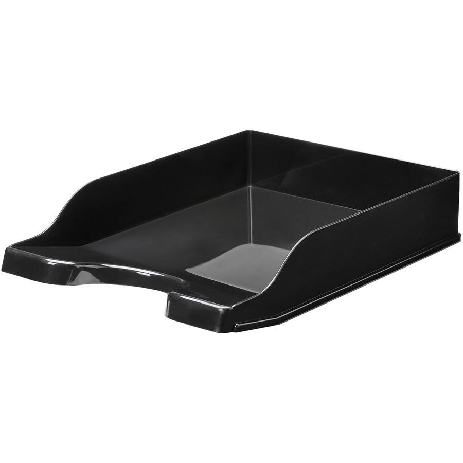 Angle. Deflecto - Deflecto AntiMicrobial DocuTray 2.60" Height x 10.16" Width x 13.78" Depth Desktop - Black.