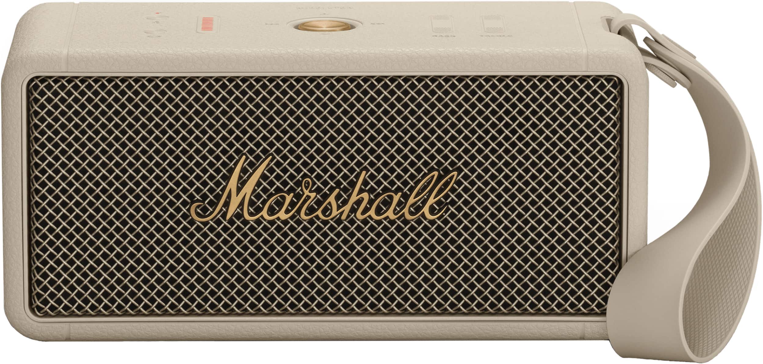 Front. Marshall - Middleton Portable Bluetooth Speaker with Rugged Waterproof / Dust-proof Wireless Design - Cream.