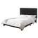Angle Zoom. CorLiving - Ellery Fabric Upholstered Queen Bed Frame - Black.
