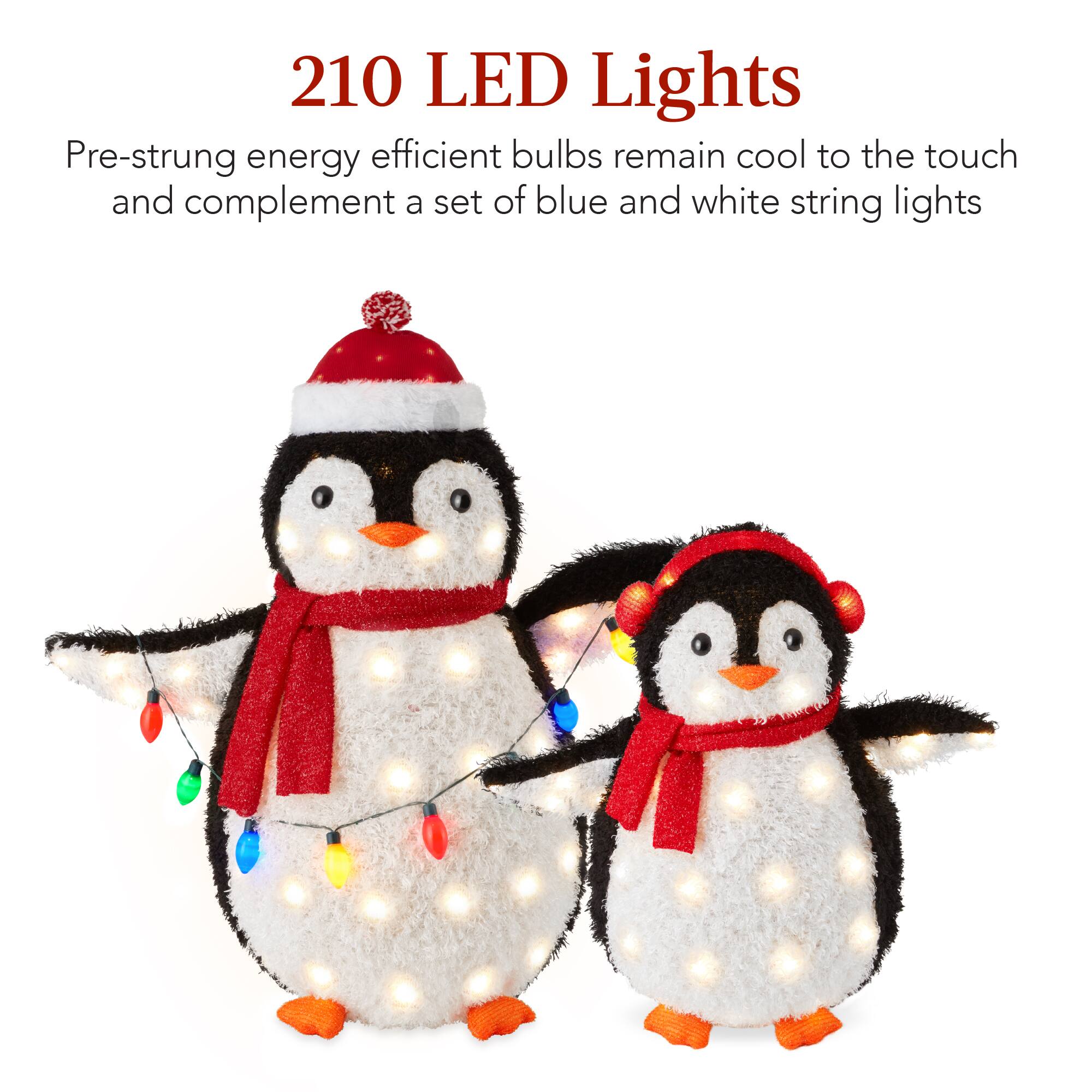 210 LED Lights

Pre-strung energy efficient bulbs remain cool to the touch and complement a set of blue and white string lights