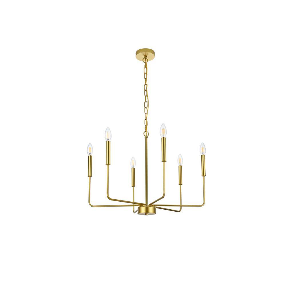 Alt View 1. Living District - Willa 26 inch Pendant Light in Brass - Brass.