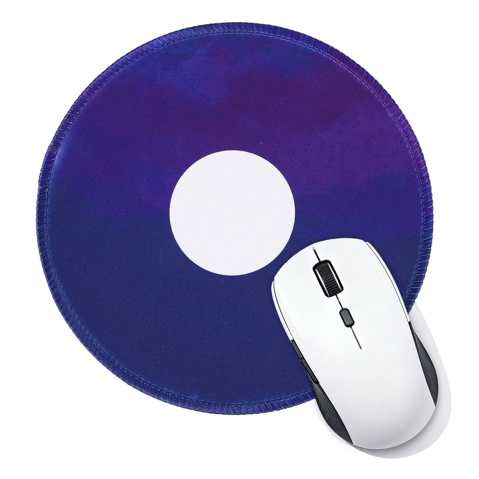 Front. Unique Bargains - Donut Round Mouse Pad 7.9" Donut Printed Non-Slip Rubber Desk Mat for Office Home Laptop Computer Desk Accessories - Purple.