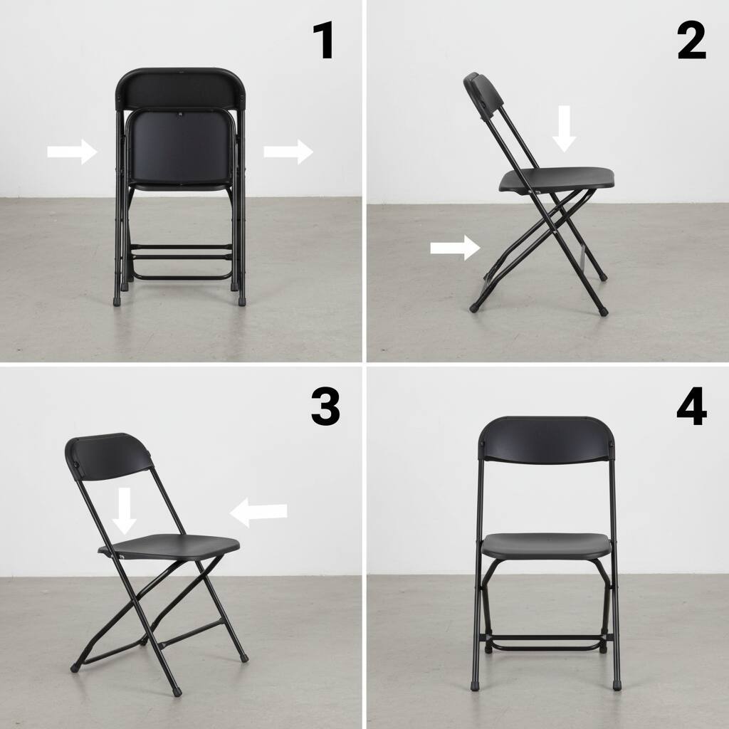 Alt View 6. AOITUN - Black Folding Chair 6 Pack - Portable Stackable Commercial Seats for Parties and Events - Black.