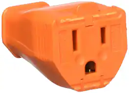Leviton - Commercial and Residential Thermoplastic Straight Blade Hinged Cord Outlet 5-15R - Orange