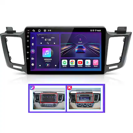 - 18:25 - FM MHz 87.50 M M 0 km/h de UNKNOWN UNKNOWN M M Spotify Chrome YouTube Play Store Theme