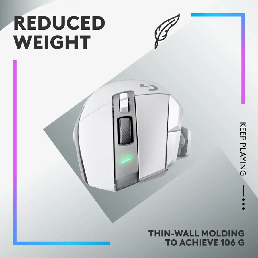 Reduced Weight: Keep Playing. Thin-Wall Molding to Achieve 106 g.
