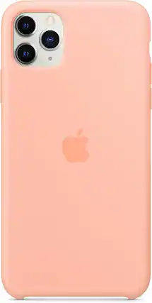 Front. Apple - Apple Iphone 11 Pro Max Silicone Case Grapefruit MY1H2ZM/A - Grapefruit.