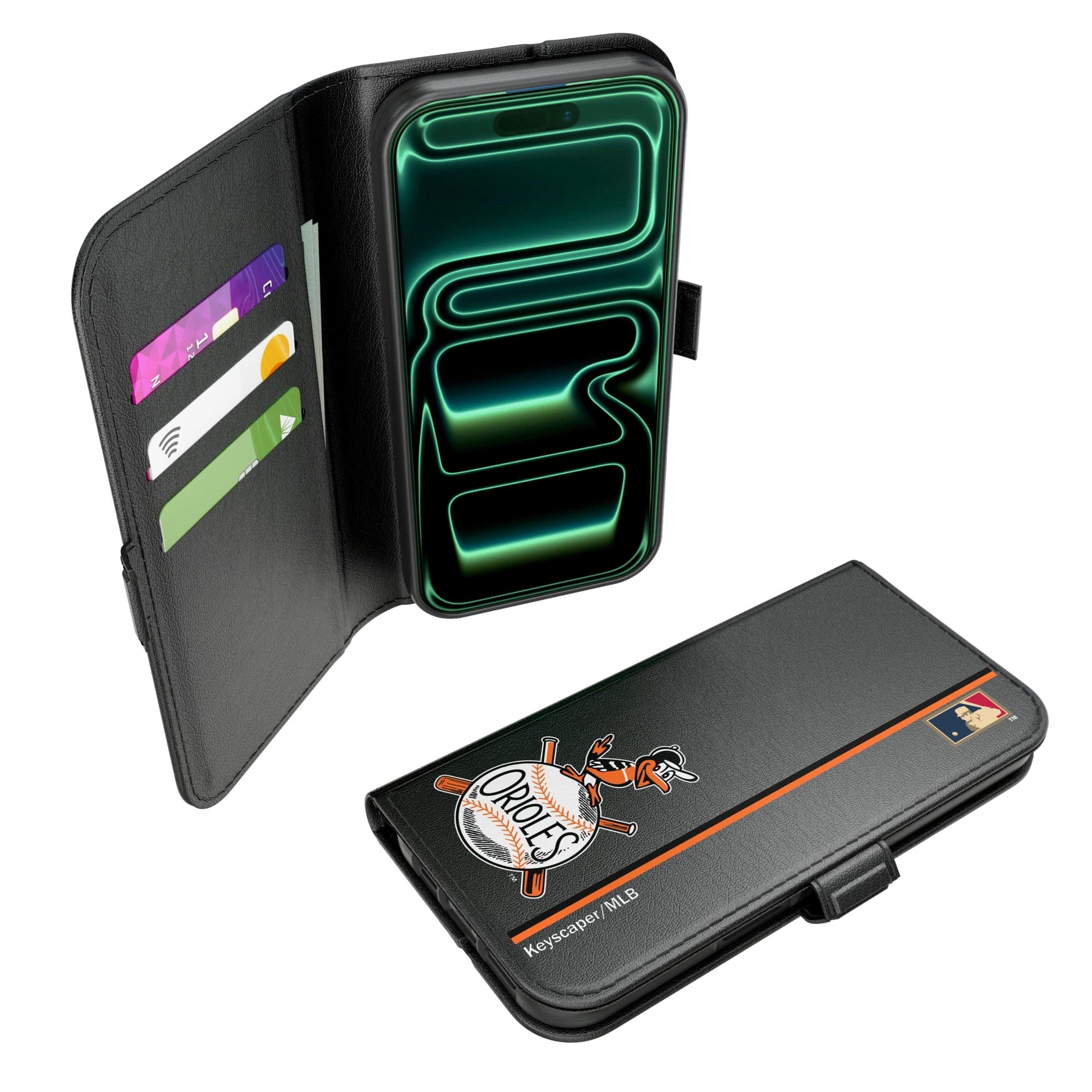 Keyscaper - MLB - Baltimore Orioles iPhone Folio 2.0 Case - 17 Pro Max - Black price history on PriceWatchPro