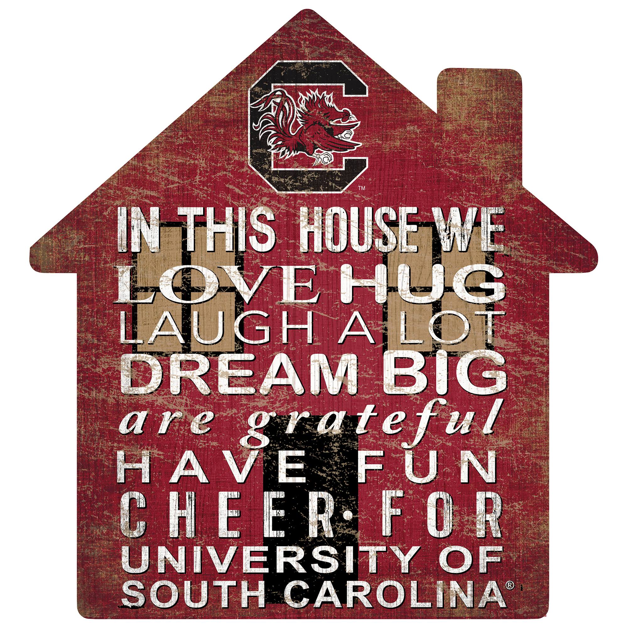 South Carolina Gamecocks 12'' Team House Sign