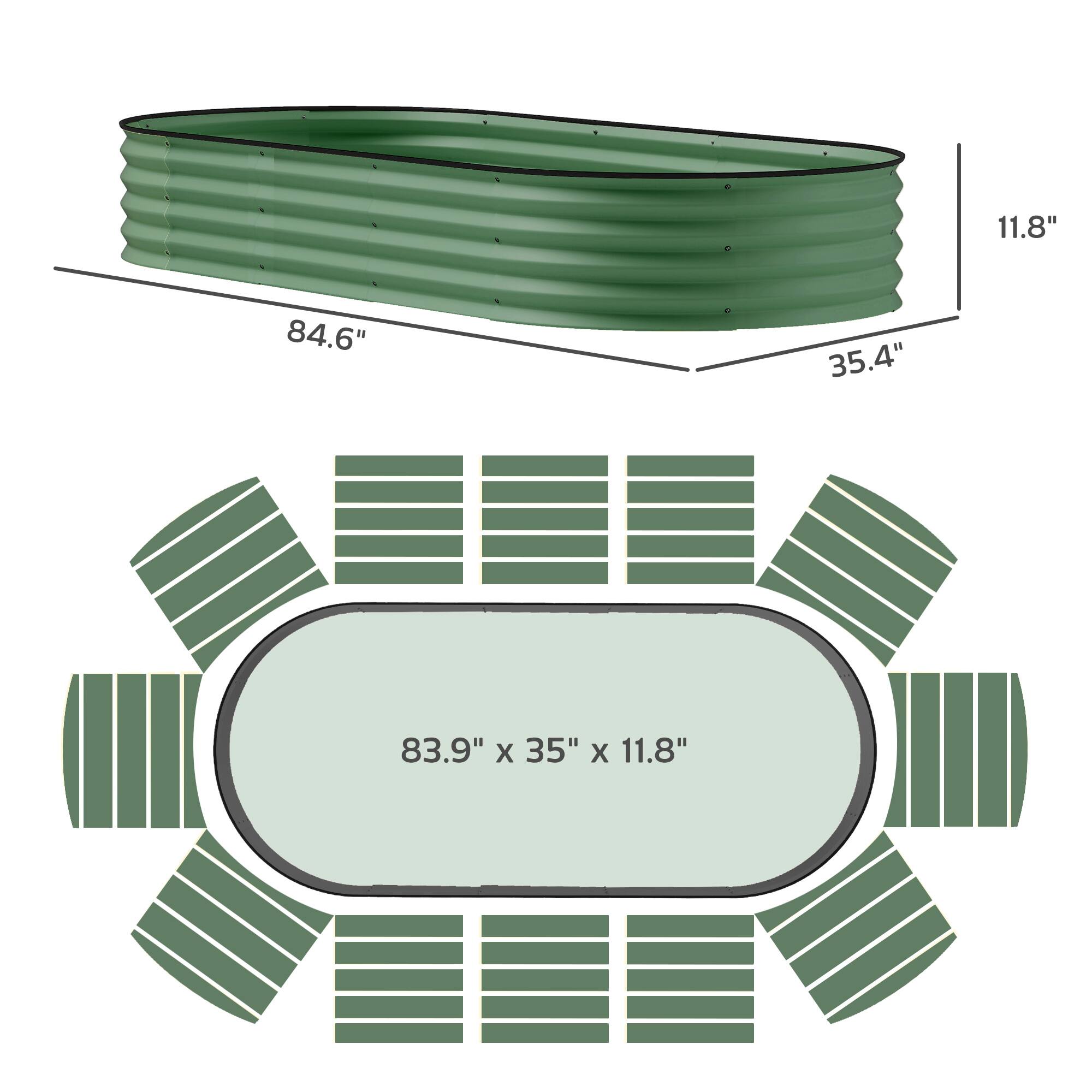 11.8", 84.6", 35.4", 83.9" x 35" x 11.8"