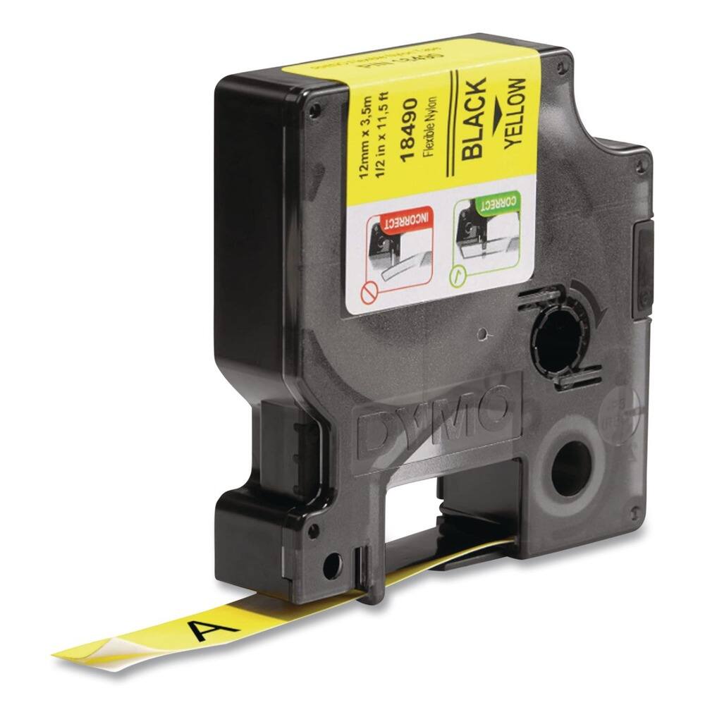 12mm x 3,5m x 11,5ft  
1/2 in x 18490  
Flexible Nylon 12mm  
BLACK YELLOW  
DYMO  
NO COLORING  
COLOR  
A