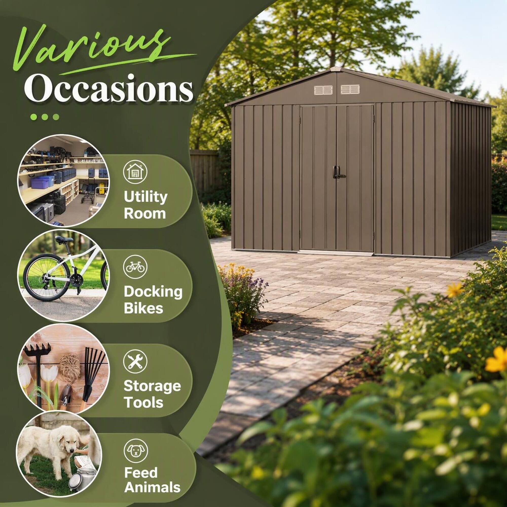 Various Occasions  
...  
Utility Room  
Docking Bikes  
Storage Tools  
Feed Animals