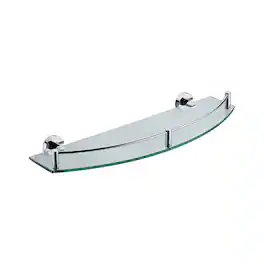 Alfi - Wall Mounted Glass Shower Shelf Bathroom Accessory - Polished Chrome