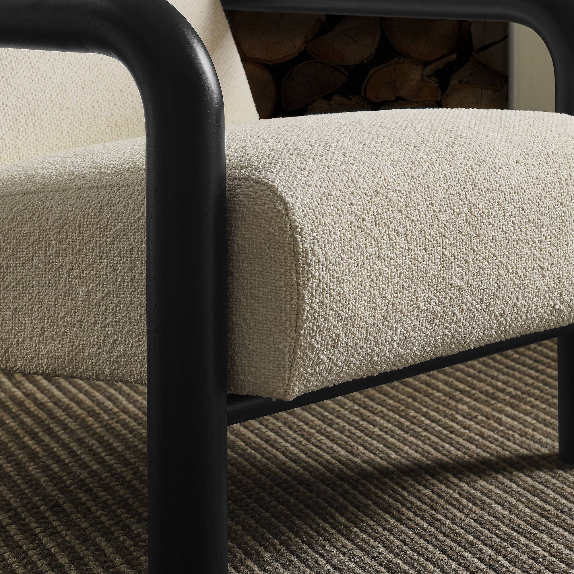 Alt View 1. Modway - Sereno Boucle Accent Chair by Modway - Cream Black.
