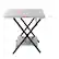 Front. FEASTO - 24" x 30" Large Portable Folding Stainless Steel Outdoor Grill Stand Table - Silver.