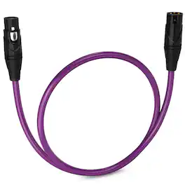 Lyxpro - 1.5 ft Balanced XLR Cable, Male to Female, 3 Pin Microphone Cable - Purple