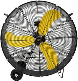 Akoasm - 36" Heavy Duty Drum Fan, 18600 CFM High Velocity, 2-Speed 3/5 HP Metal Shop Fan for Warehouse, Factory, Garage