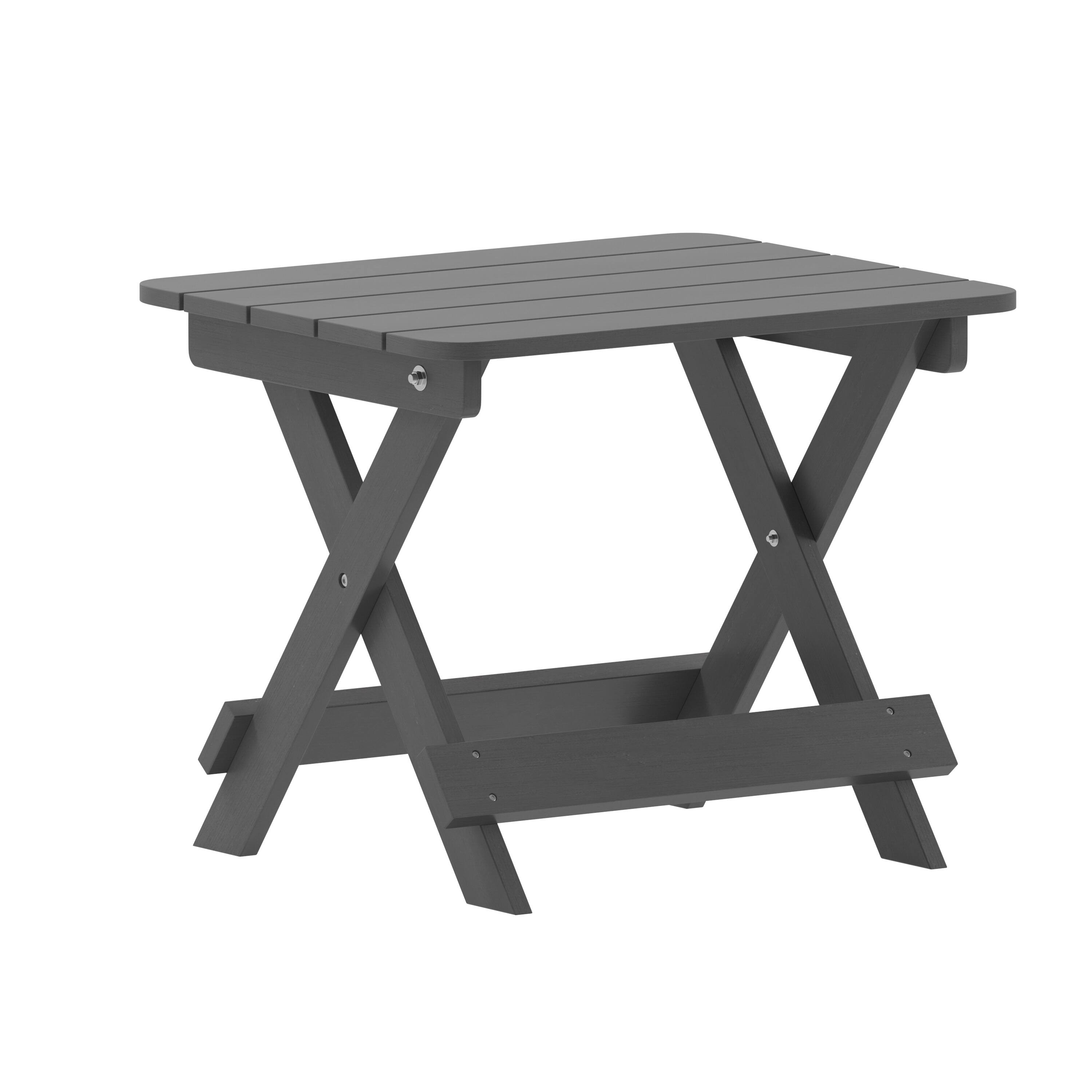 Alt View 9. Emma + Oliver - Florian 3-Piece Indoor/Outdoor Set with 2 Modern-Style Rocking Chairs with Matching End Table for All-Weather Use - Gray.
