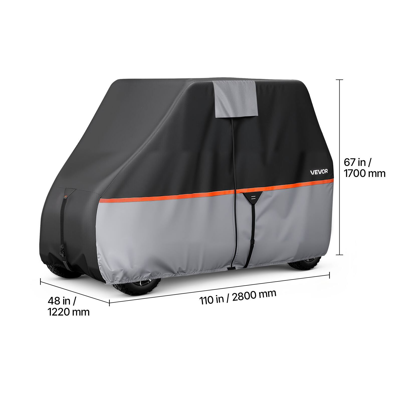 VEVOR 67 in / 1700 mm 48 in / 1220 mm 110 in / 2800 mm