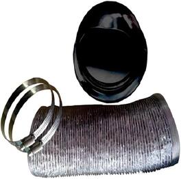 Equator - Outside vent kit w/damper (Black)