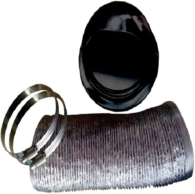 Front. Equator - Outside vent kit w/damper (Black).