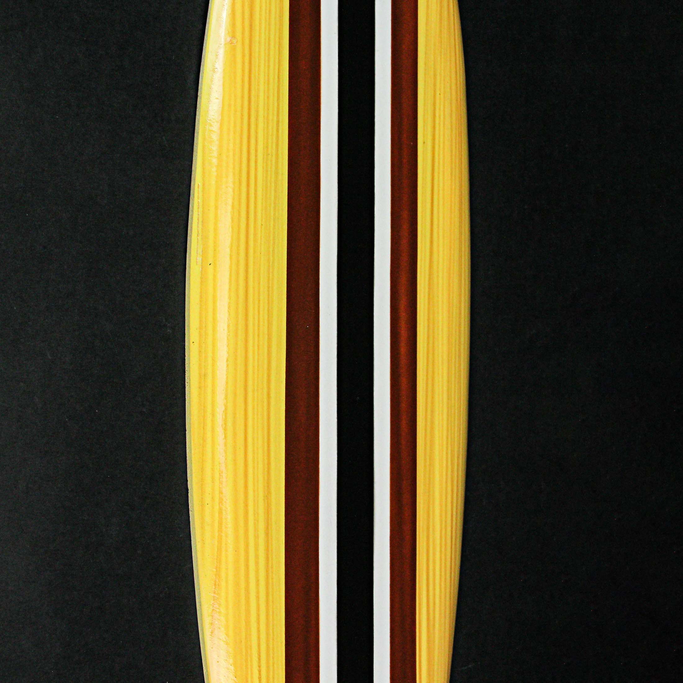 Alt View 4. Zeckos - 32 Inch Wooden Surfboard Decorative Wall Hanging Beach Decor - Natural - Brown.