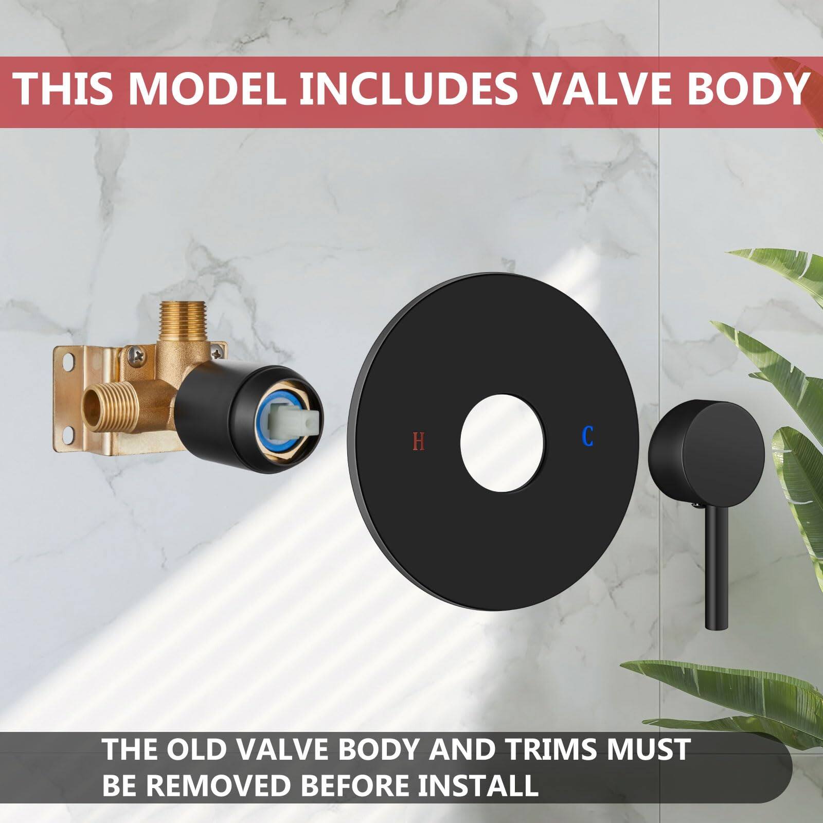 THIS MODEL INCLUDES VALVE BODY

THE OLD VALVE BODY AND TRIMS MUST BE REMOVED BEFORE INSTALL