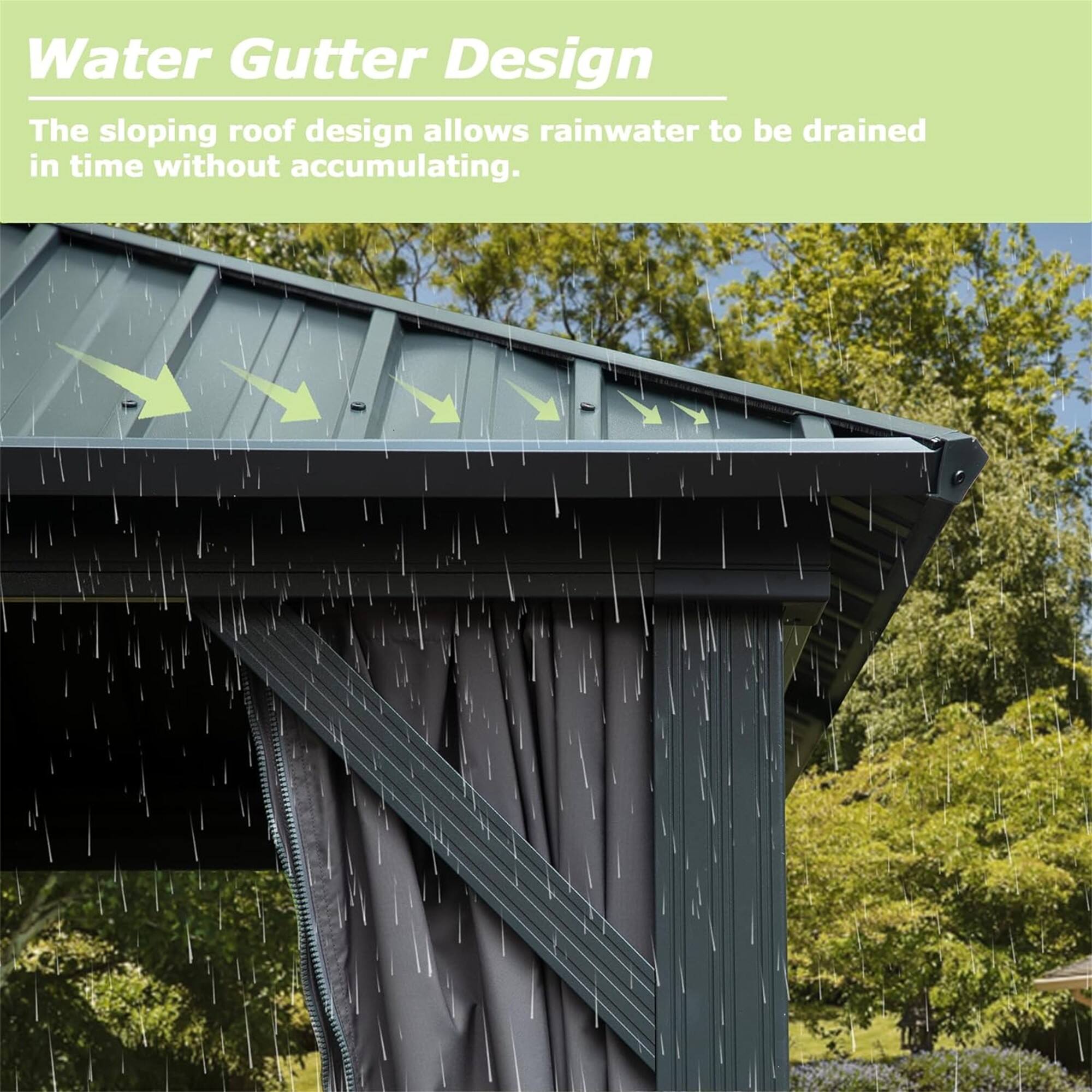 Water Gutter Design

The sloping roof design allows rainwater to be drained in time without accumulating.