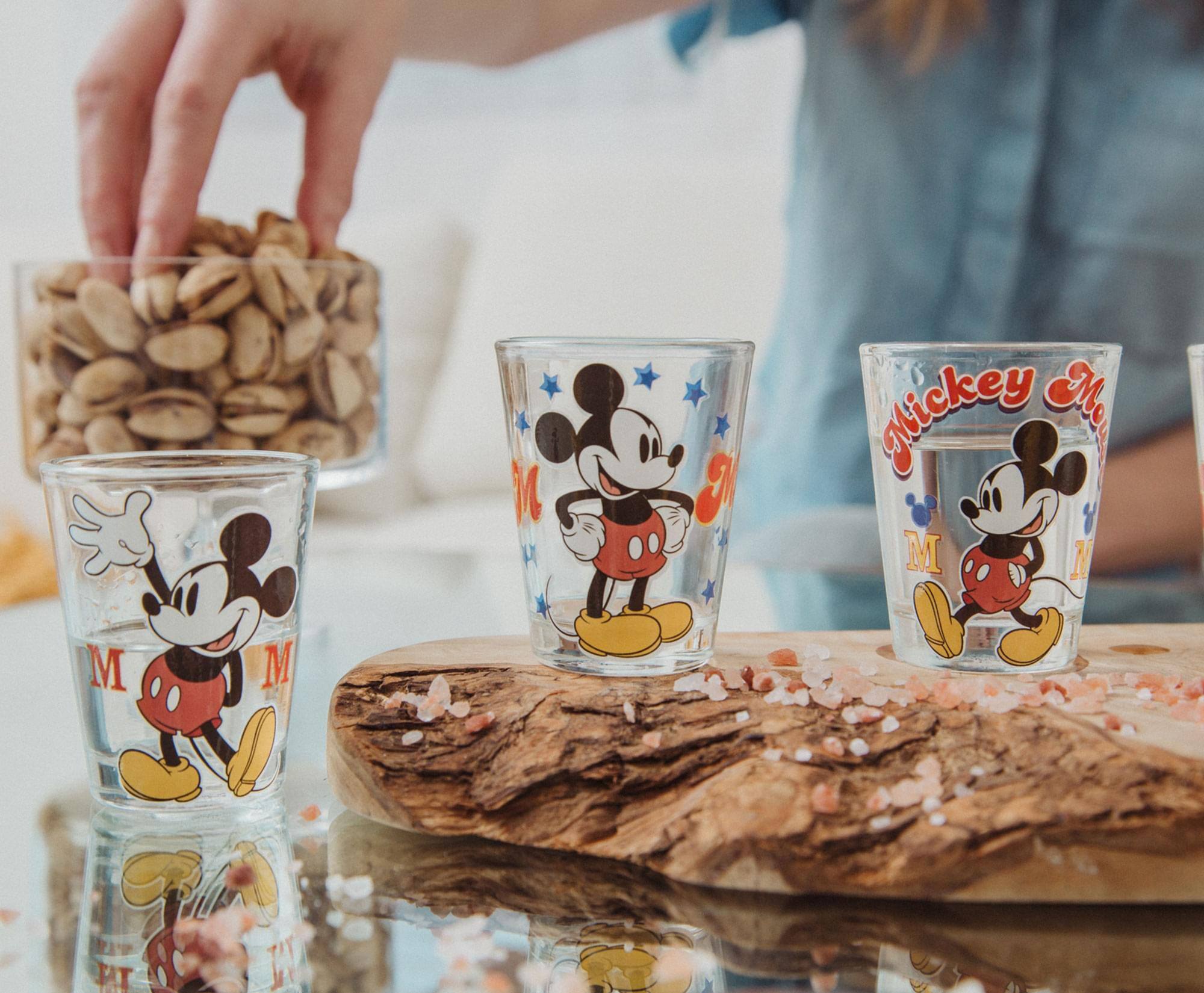 Alt View 4. Silver Buffalo - Disney Vintage Mickey Mouse 2-Ounce Mini Shot Glasses | Set of 6 - Red.