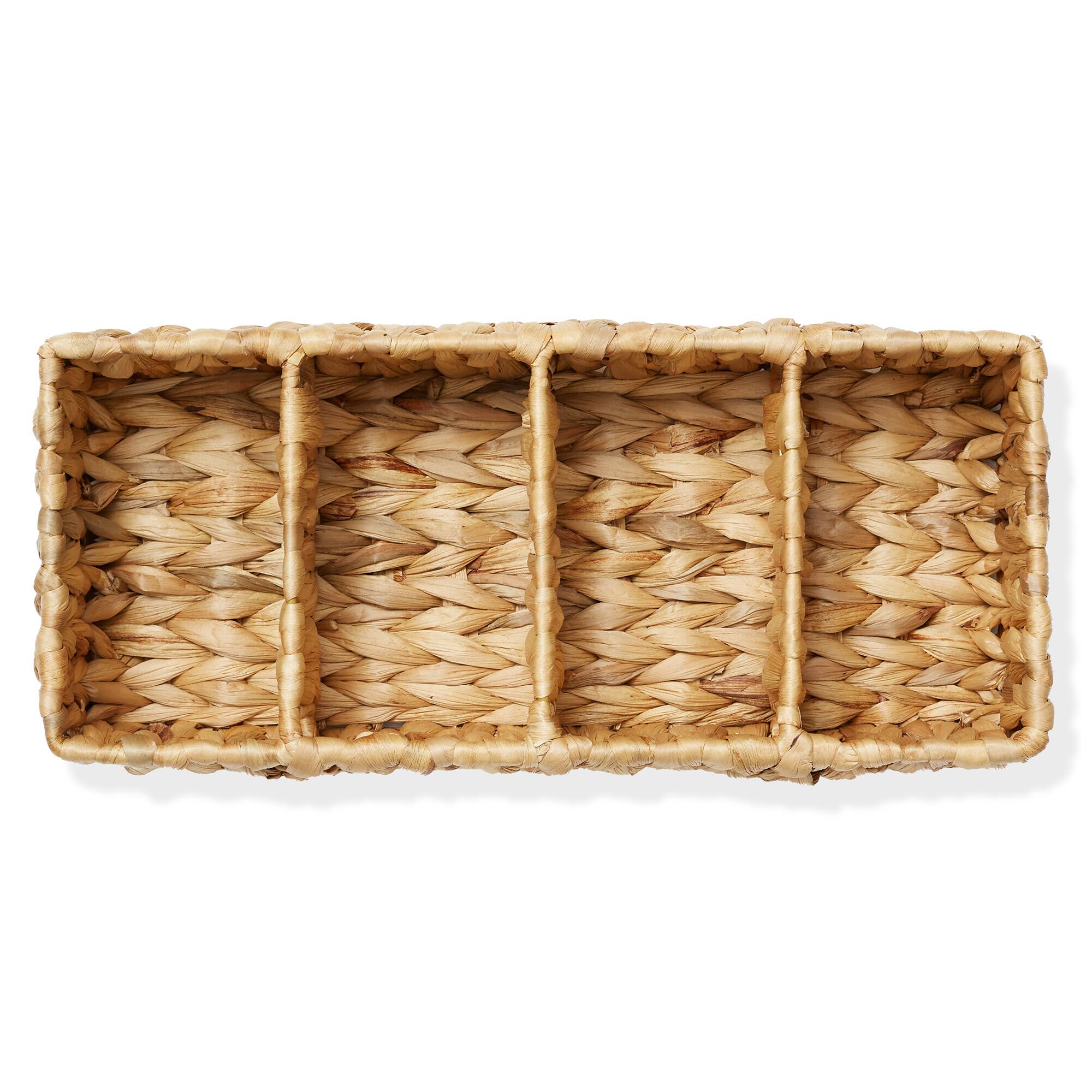Alt View 4. Casafield - 2 Water Hyacinth Storage Baskets - Woven Storage Bins - Natural - Hyacinth.