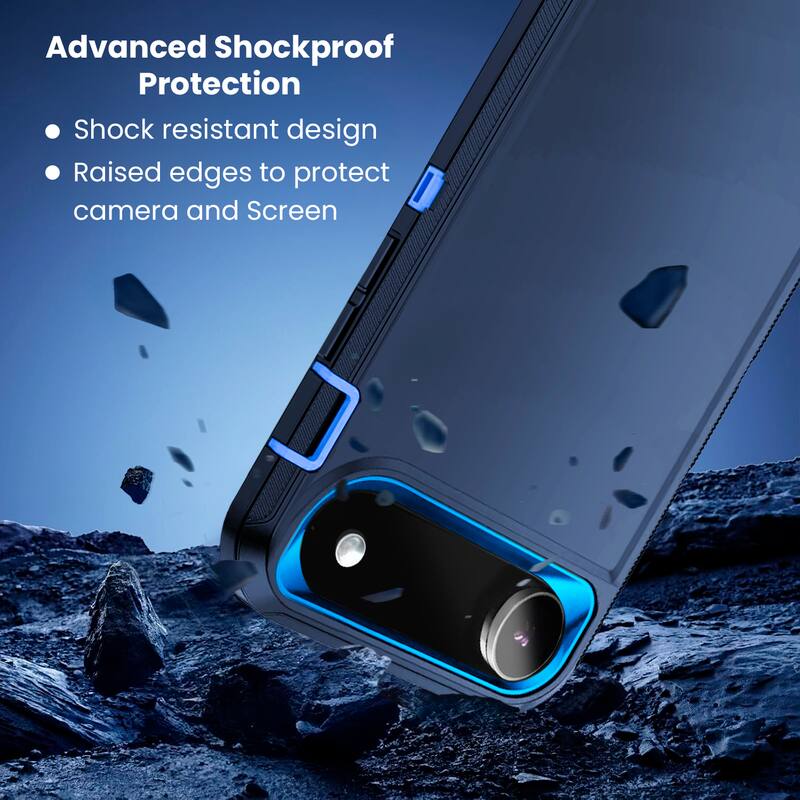 Advanced Shockproof Protection

- Shock resistant design
- Raised edges to protect camera and Screen