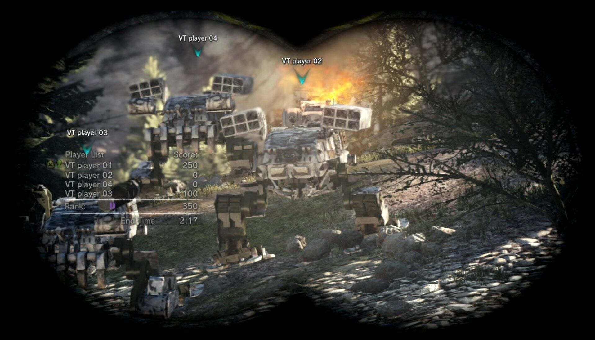 VT player 01  
VT player 02  
VT player 03  
VT player 04  

Player List  
VT player 01  
VT player 02  
VT player 04  
VT player 03  

Rank  
Score: 250 0 0 100 350  

End Time: 2:17