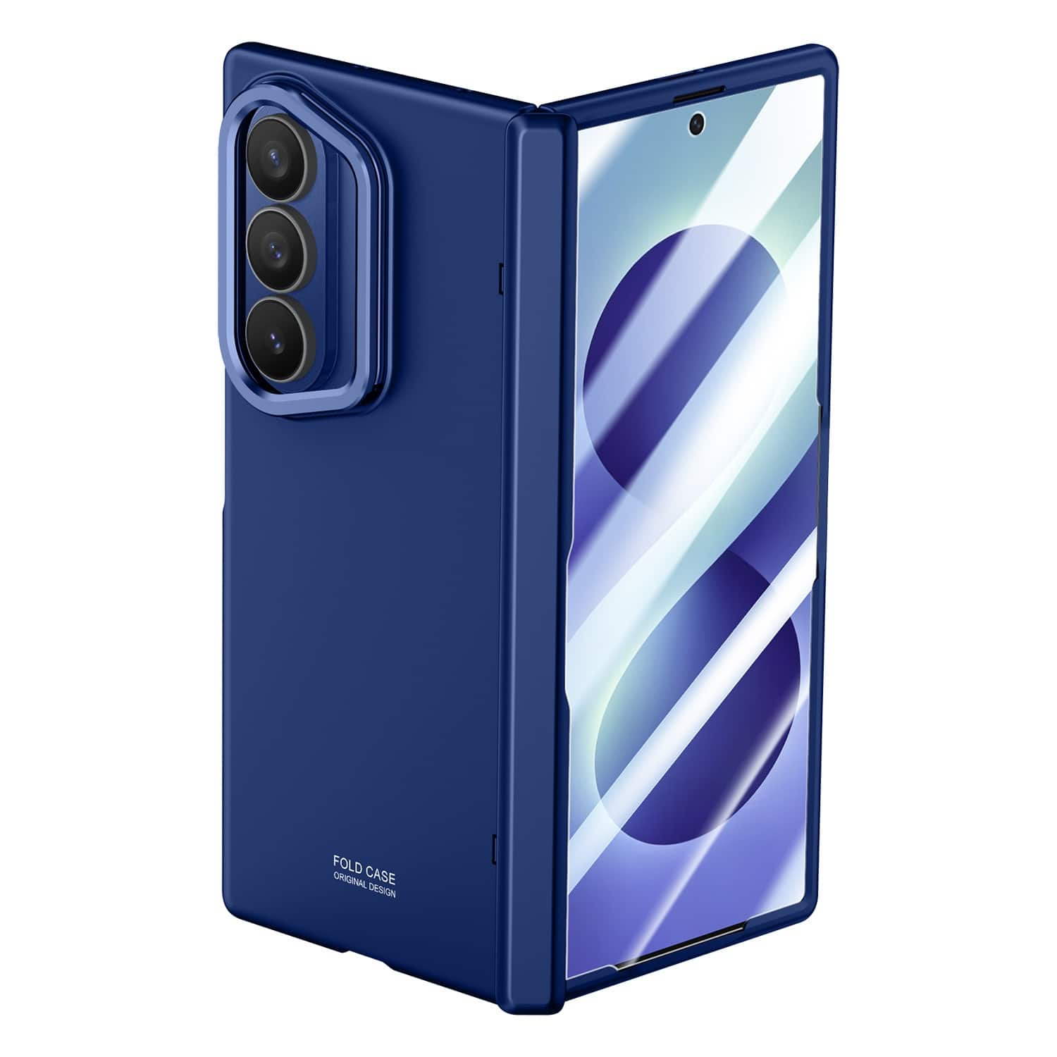 Dteck - for Samsung Galaxy Z Fold8 Ultra Magnetic Case with Built-in HD Screen Protector & Lens Stand Hard PC Full Back Cover - Royalblue(Clear Film) price history on PriceWatchPro
