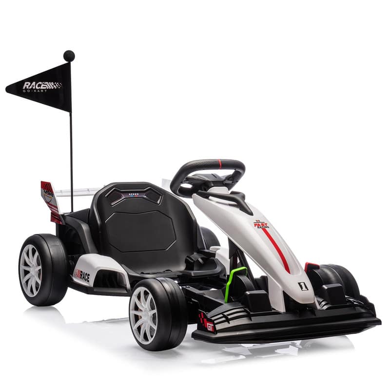 GARVEE - 27V Electric Go Kart for Kids, Electric Drift Kart Outdoor Race Car